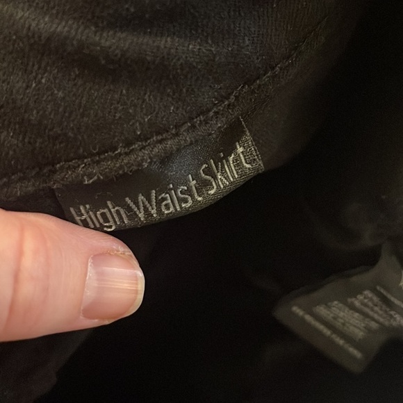 Vervet black distressed high waist stretch denim skirt - Picture 4 of 6